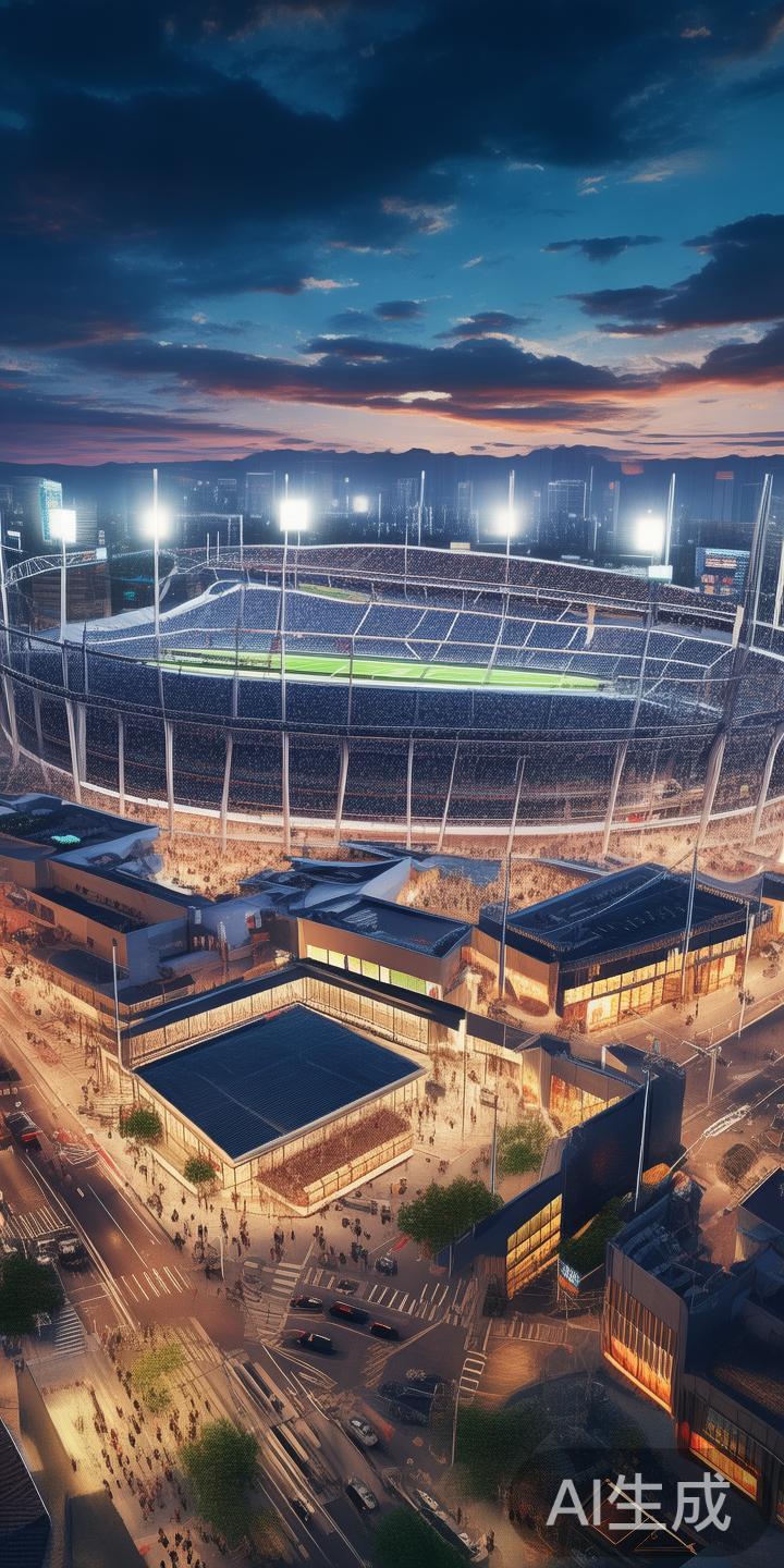 体育场的出现带动了周边商业的繁荣。根据某地区数据显